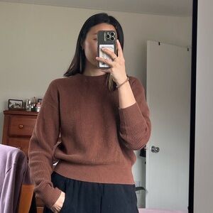 Wilfred from aritzia. Crewneck sweater.  Xs. Cedar brown.